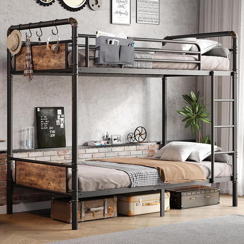 Metal bunk bed - over, twin